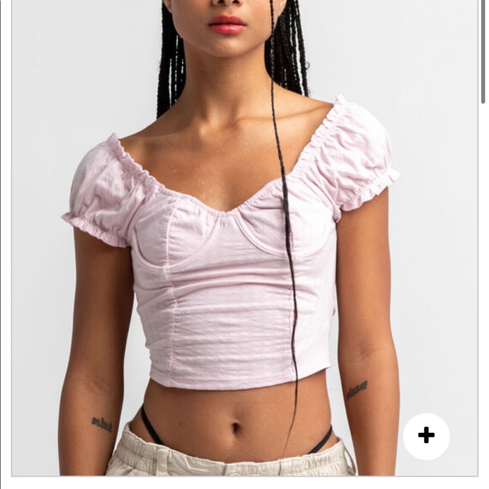 Pink bustier top